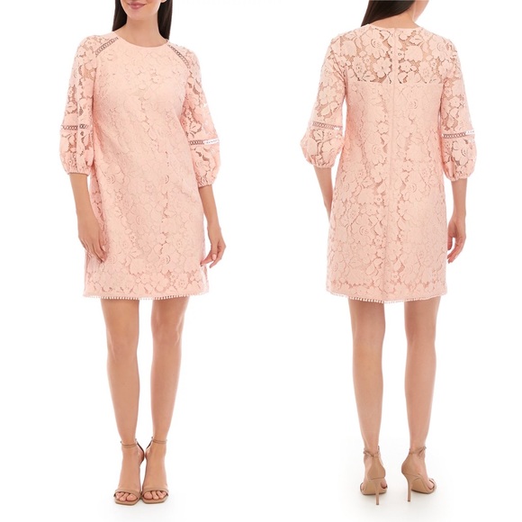 Vince Camuto Petite
Lace Shift Blush Pink  Dress Size 6 Petite 6P - Picture 9 of 15